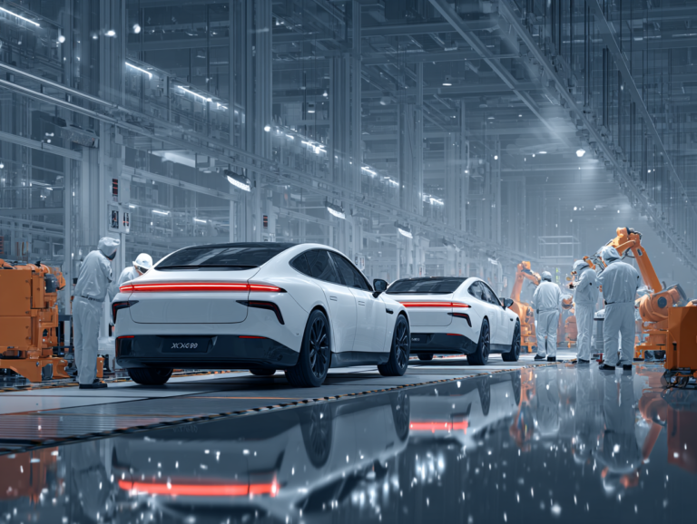 A modern European car factory