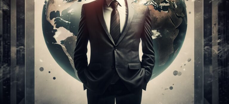 an illustration, international businessman, ai generative