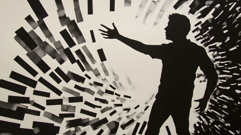 silhouette-man-reaching-out-from-wall-black-bars