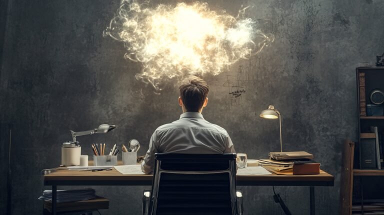man-is-sitting-desk-with-cloud-smoke-him