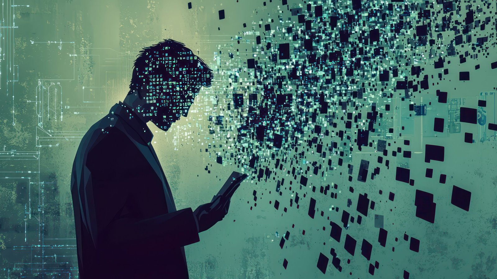 Conceptual Illustration of Digital Information Loss in IT