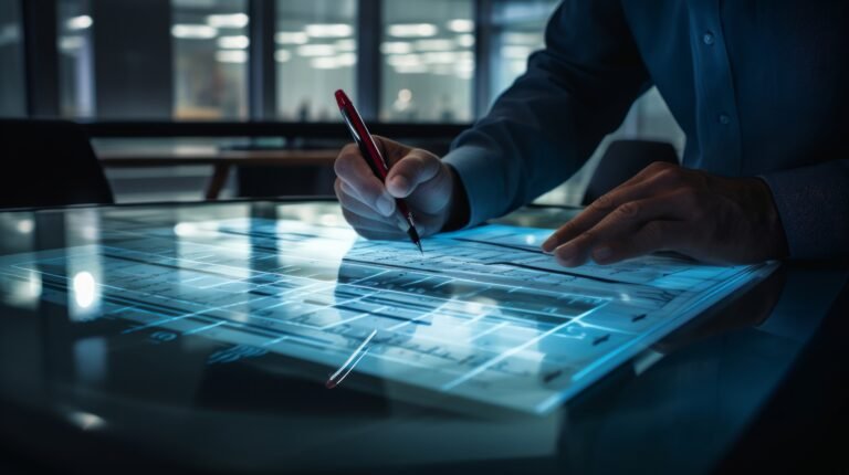 analytical-skills-display-by-economist-with-glass-board