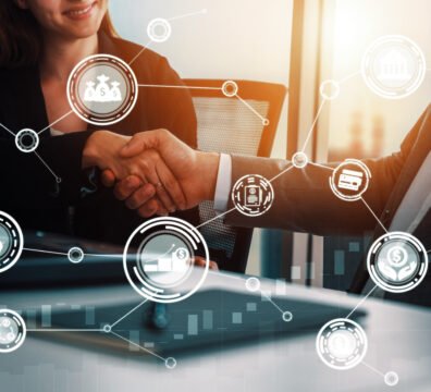 Finance and Money Transaction Technology Concept. Icon Graphic interface showing fintech trade exchange, profit statistics analysis and market analyst service in modern computer application. uds