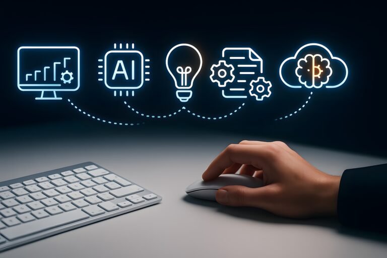 Artificial intelligence workflow from data analytics to ideas and automation