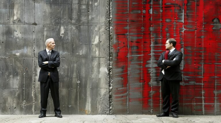 two-men-stand-front-wall-that-says-word-it