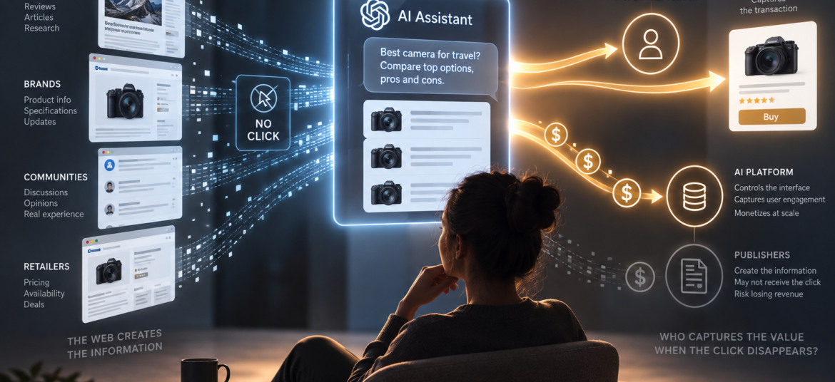The Economics of the Lost Click: What Happens When AI Keeps Users Away From Websites?