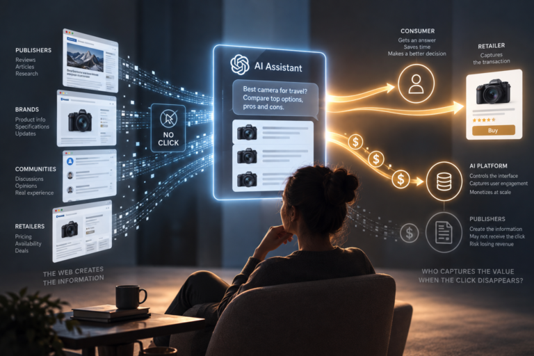 The Economics of the Lost Click: What Happens When AI Keeps Users Away From Websites?